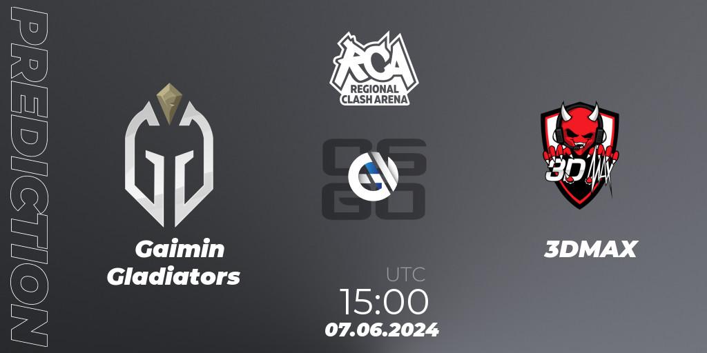 Gaimin Gladiators - 3DMAX: Maç tahminleri. 07.06.2024 at 15:00, Counter-Strike (CS2), Regional Clash Arena Europe