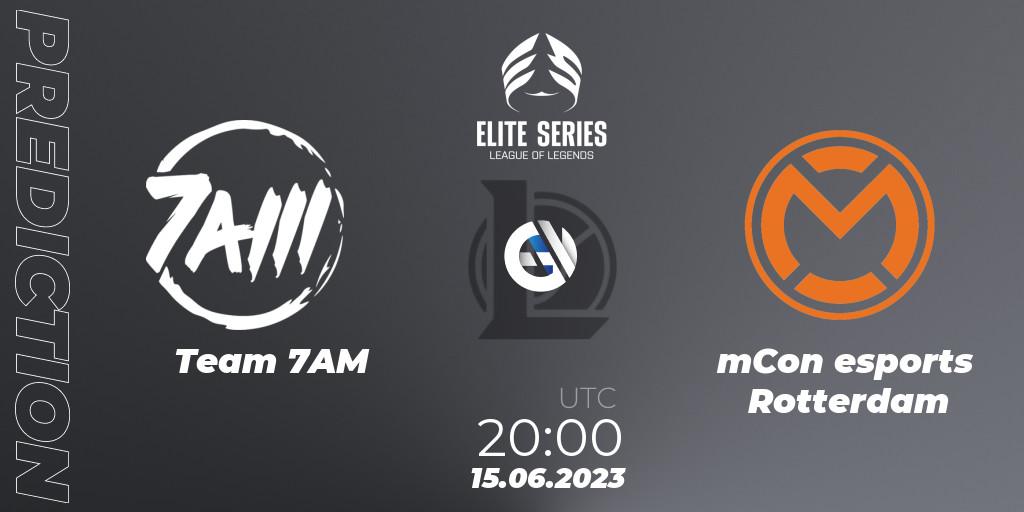 Team 7AM - mCon esports Rotterdam: Maç tahminleri. 15.06.2023 at 20:00, LoL, Elite Series Summer 2023
