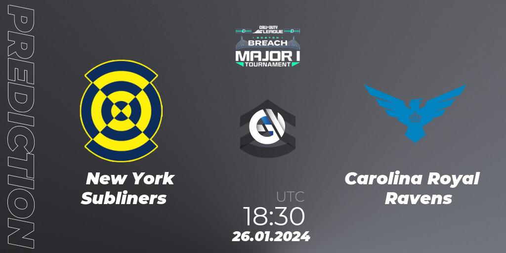 New York Subliners - Carolina Royal Ravens: Maç tahminleri. 26.01.2024 at 18:30, Call of Duty, Call of Duty League 2024: Stage 1 Major