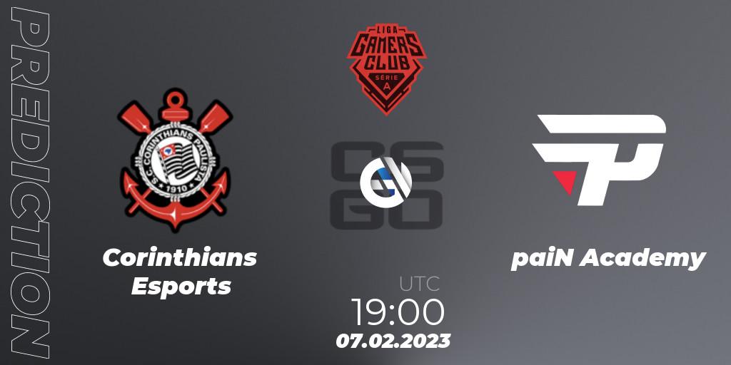 Corinthians Esports - paiN Academy: Maç tahminleri. 07.02.23, CS2 (CS:GO), Gamers Club Liga Série A: January 2023
