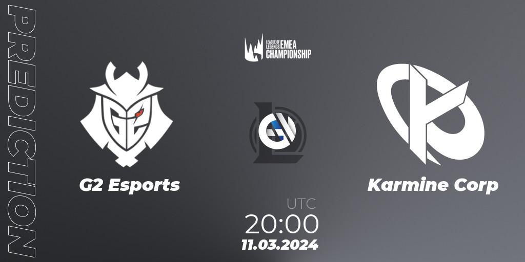 G2 Esports - Karmine Corp: Maç tahminleri. 11.03.24, LoL, LEC Spring 2024 - Regular Season