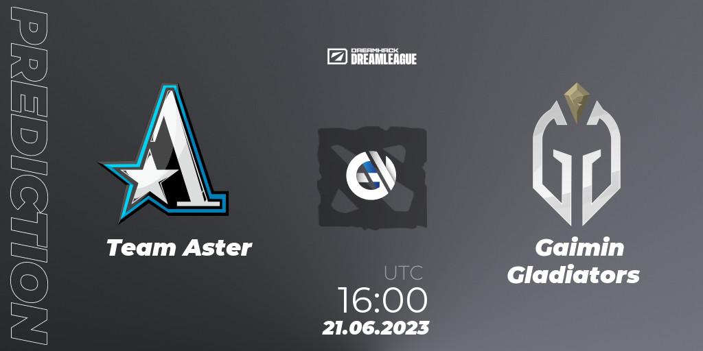 Team Aster - Gaimin Gladiators: Maç tahminleri. 21.06.2023 at 15:55, Dota 2, DreamLeague Season 20 - Group Stage 2
