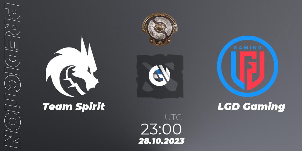 Team Spirit - LGD Gaming: Maç tahminleri. 29.10.23, Dota 2, The International 2023