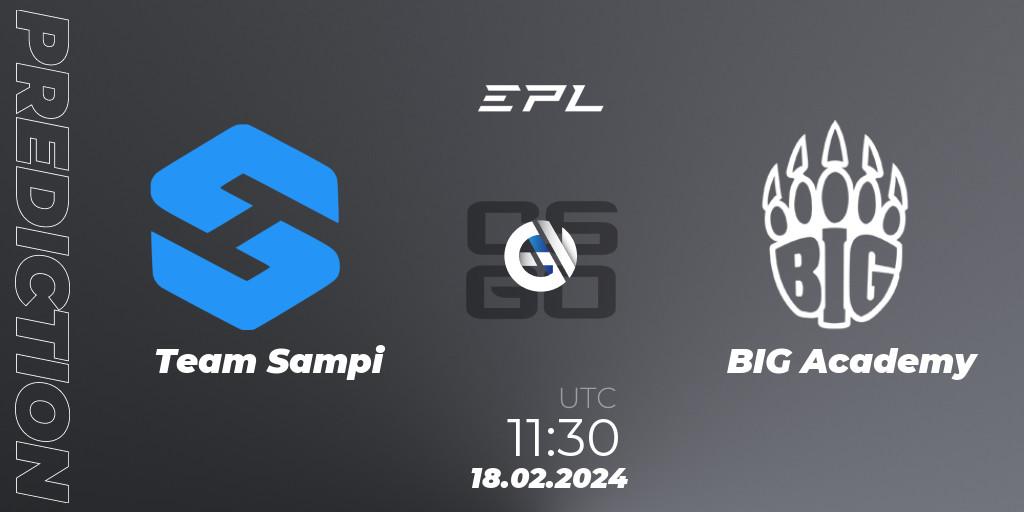 Team Sampi - BIG Academy: Maç tahminleri. 18.02.24, CS2 (CS:GO), European Pro League Season 15: Division 2