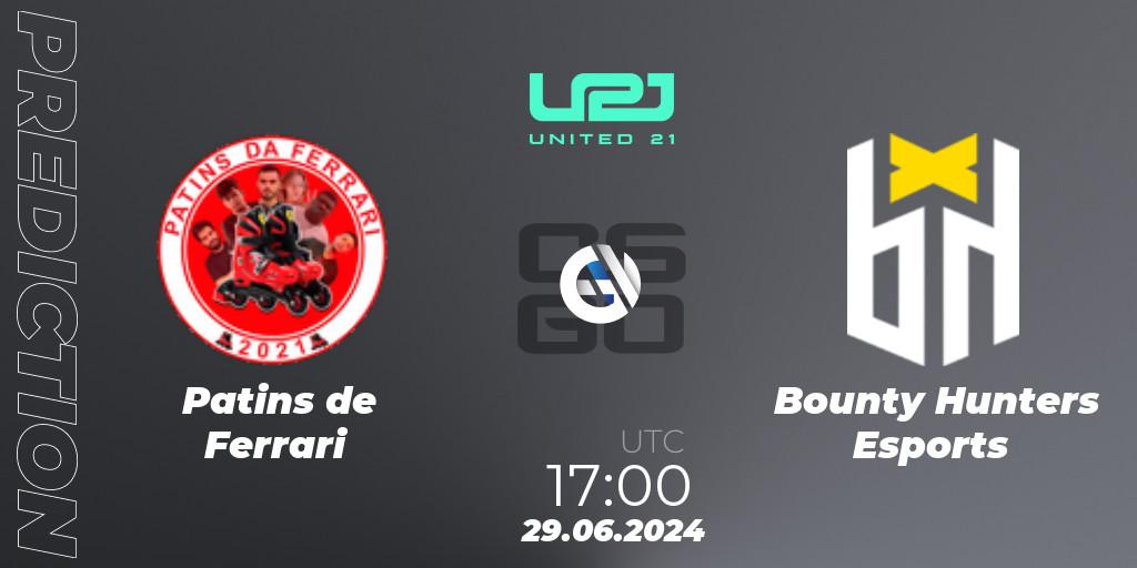 Patins de Ferrari - Bounty Hunters Esports: Maç tahminleri. 29.06.2024 at 16:00, Counter-Strike (CS2), United21 South America Season 1