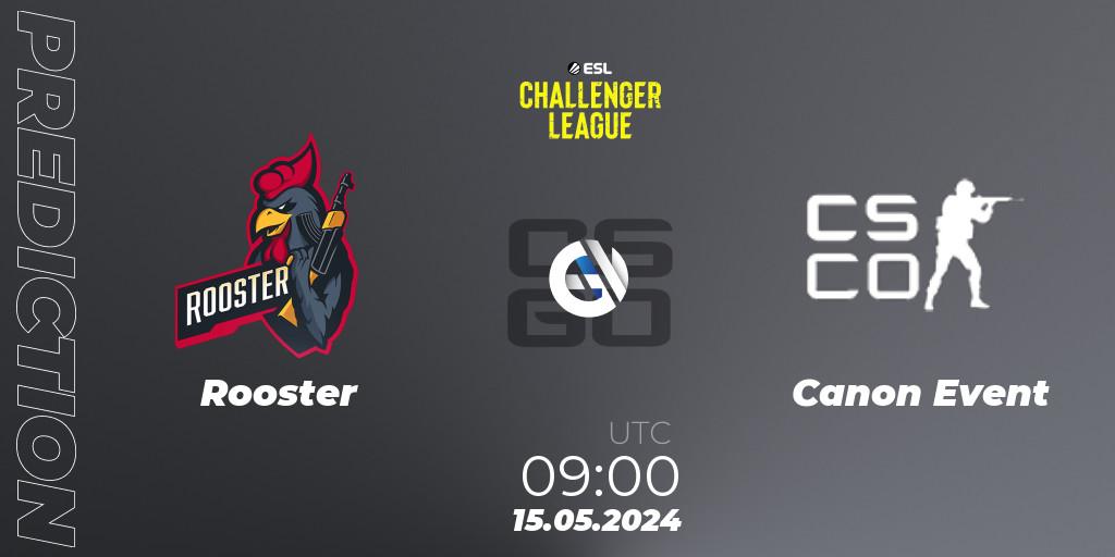 Rooster - Canon Event: Maç tahminleri. 15.05.2024 at 09:00, Counter-Strike (CS2), ESL Challenger League Season 47: Oceania