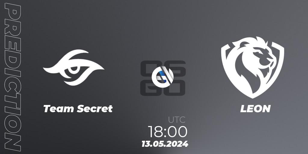 Team Secret - LEON: Maç tahminleri. 13.05.2024 at 19:00, Counter-Strike (CS2), CCT Season 2 Europe Series 4 Closed Qualifier