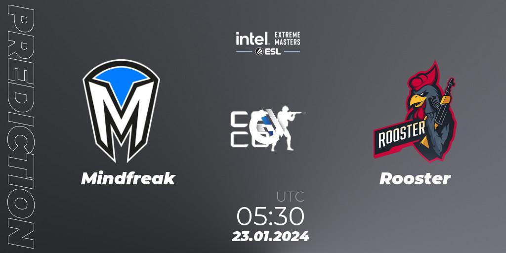 Mindfreak - Rooster: Maç tahminleri. 23.01.2024 at 05:30, Counter-Strike (CS2), Intel Extreme Masters China 2024: Oceanic Closed Qualifier