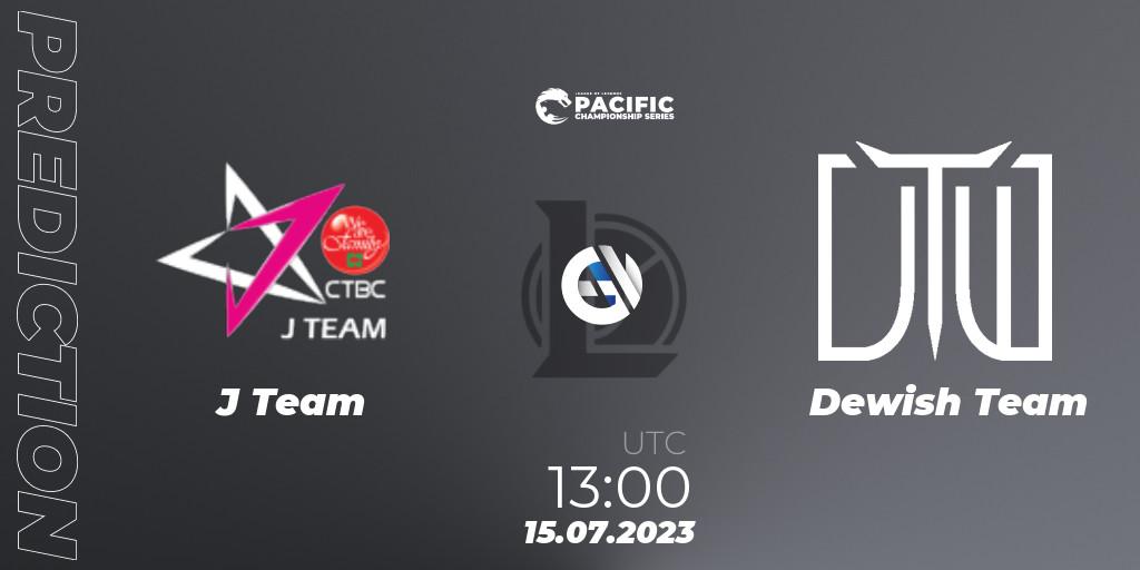 J Team - Dewish Team: Maç tahminleri. 15.07.2023 at 13:00, LoL, PACIFIC Championship series Group Stage