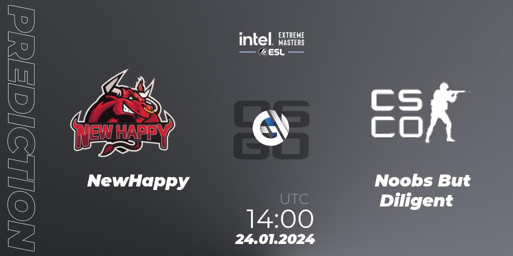 NewHappy - Noobs But Diligent: Maç tahminleri. 24.01.2024 at 14:00, Counter-Strike (CS2), Intel Extreme Masters China 2024: Asian Open Qualifier #2
