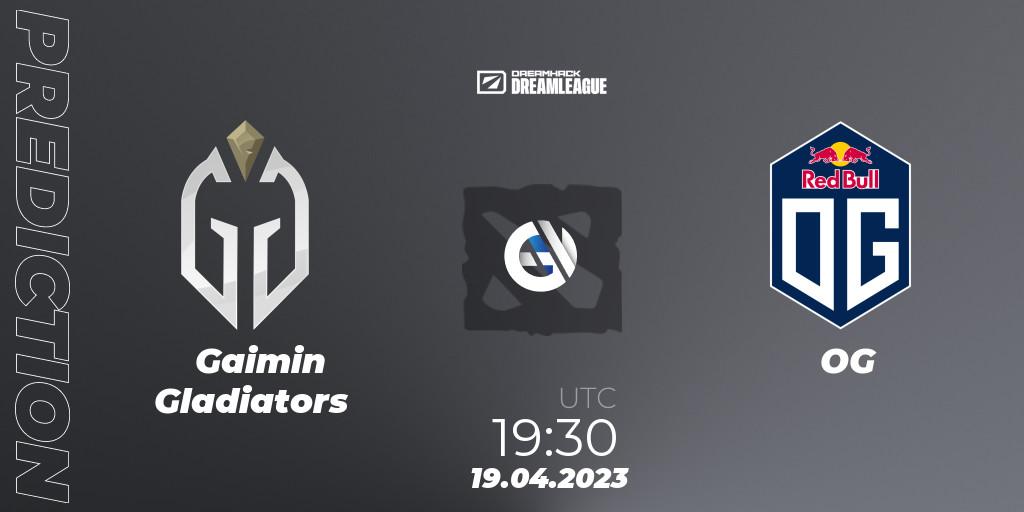 Gaimin Gladiators - OG: Maç tahminleri. 19.04.2023 at 19:25, Dota 2, DreamLeague Season 19 - Group Stage 2