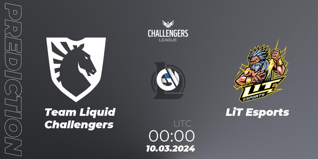 Team Liquid Challengers - LiT Esports: Maç tahminleri. 10.03.24, LoL, NACL 2024 Spring - Group Stage