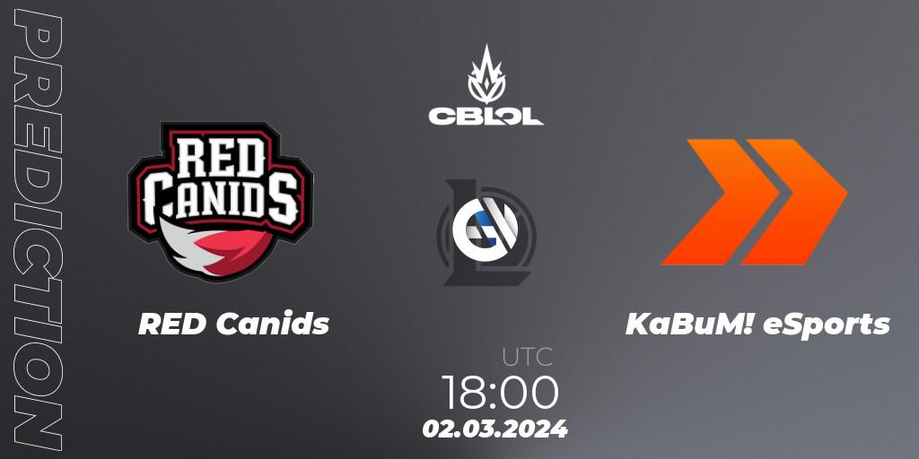 RED Canids - KaBuM! eSports: Maç tahminleri. 02.03.24, LoL, CBLOL Split 1 2024 - Group Stage