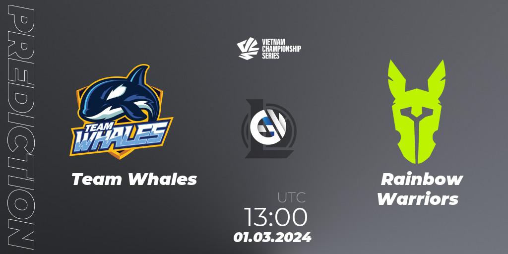 Team Whales - Rainbow Warriors: Maç tahminleri. 01.03.24, LoL, VCS Dawn 2024 - Group Stage