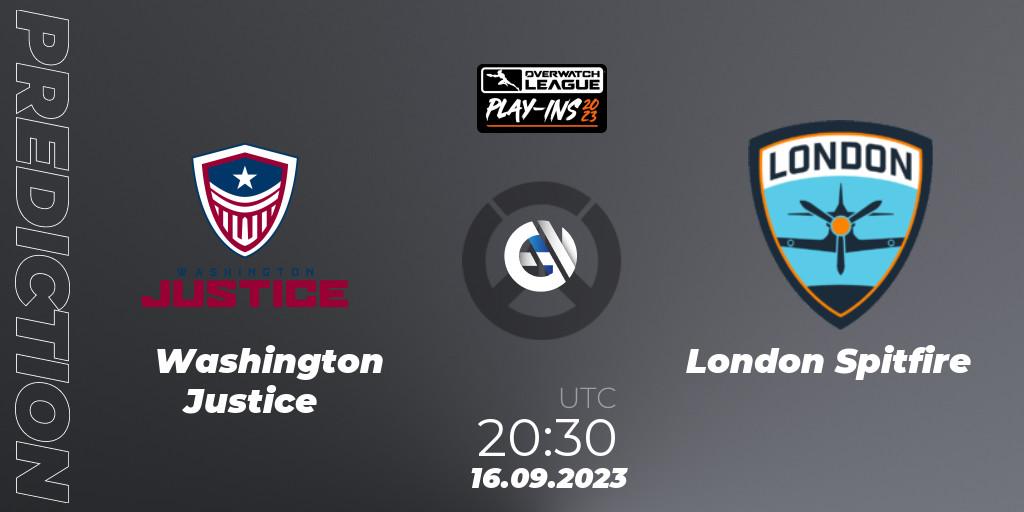 Washington Justice - London Spitfire: Maç tahminleri. 16.09.23, Overwatch, Overwatch League 2023 - Play-Ins