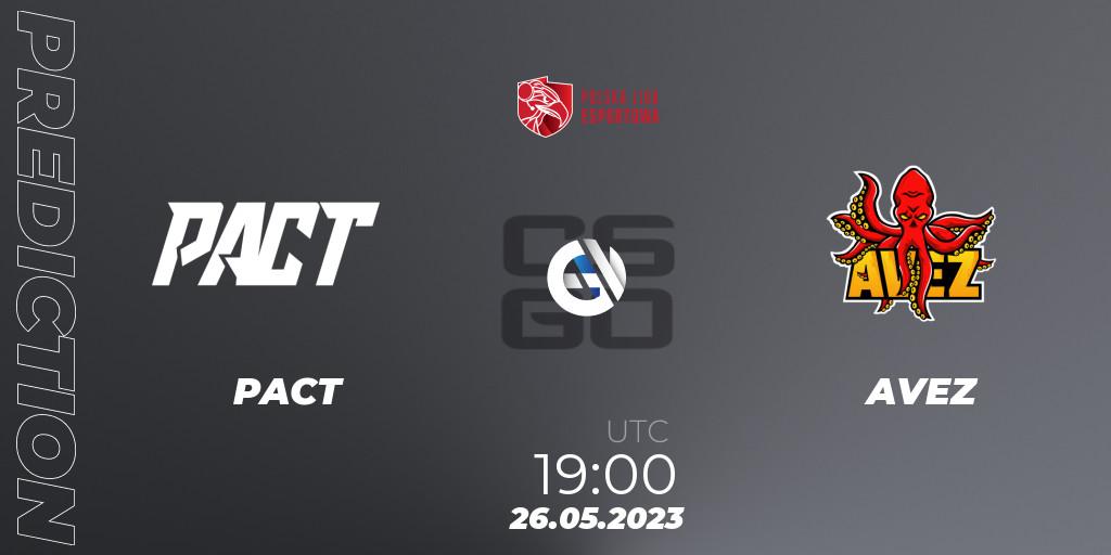 PACT - AVEZ: Maç tahminleri. 26.05.2023 at 19:00, Counter-Strike (CS2), Polish Esports League 2023 Split 2