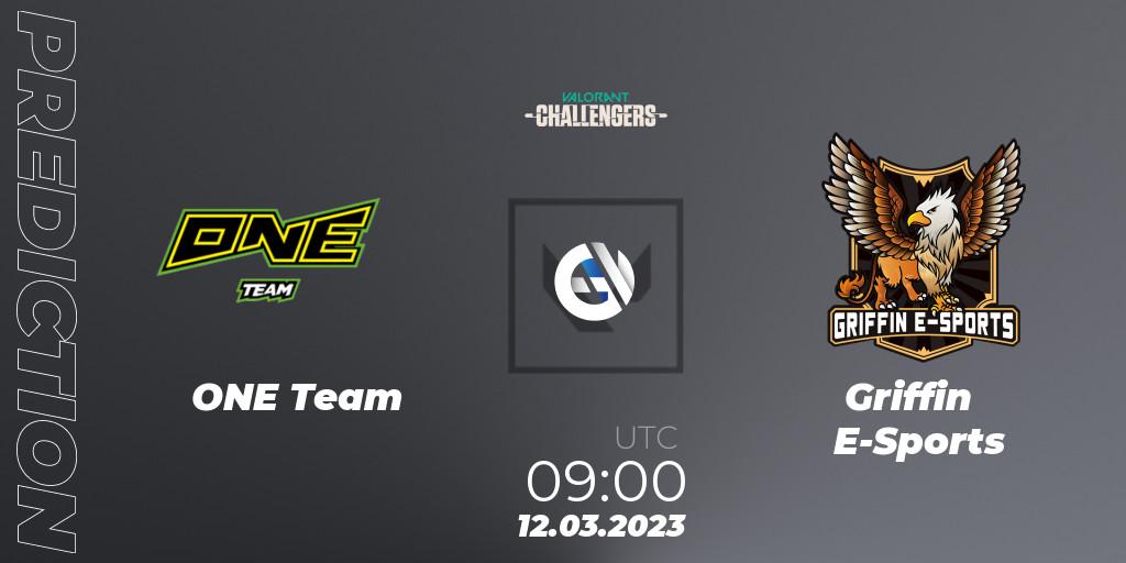ONE Team - Griffin E-Sports: Maç tahminleri. 12.03.2023 at 09:00, VALORANT, VALORANT Challengers 2023: Hong Kong and Taiwan Split 1