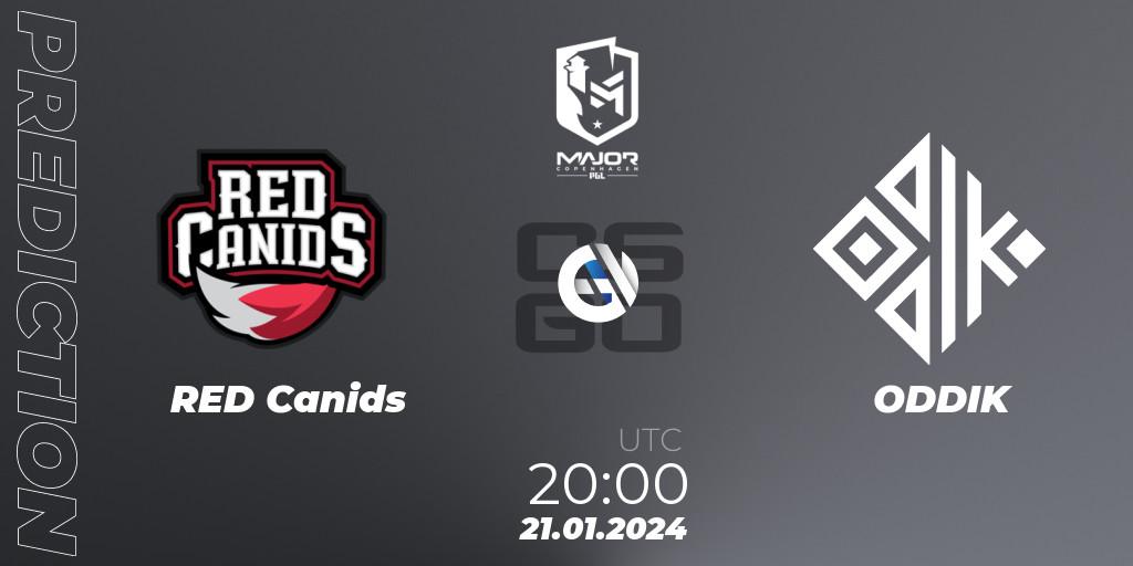 RED Canids - ODDIK: Maç tahminleri. 21.01.24, CS2 (CS:GO), PGL CS2 Major Copenhagen 2024 South America RMR Closed Qualifier