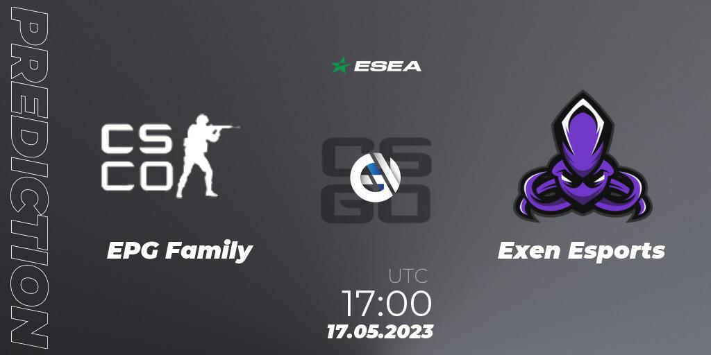 EPG Family - Exen Esports: Maç tahminleri. 17.05.2023 at 17:00, Counter-Strike (CS2), ESEA Season 45: Advanced Division - Europe