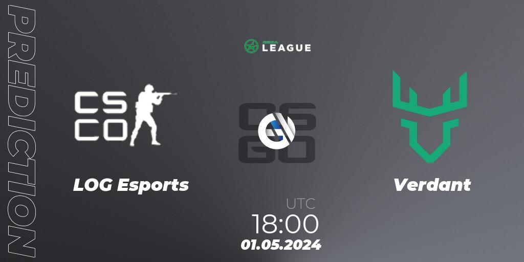 LOG Esports - Verdant: Maç tahminleri. 01.05.2024 at 18:00, Counter-Strike (CS2), ESEA Season 49: Advanced Division - Europe