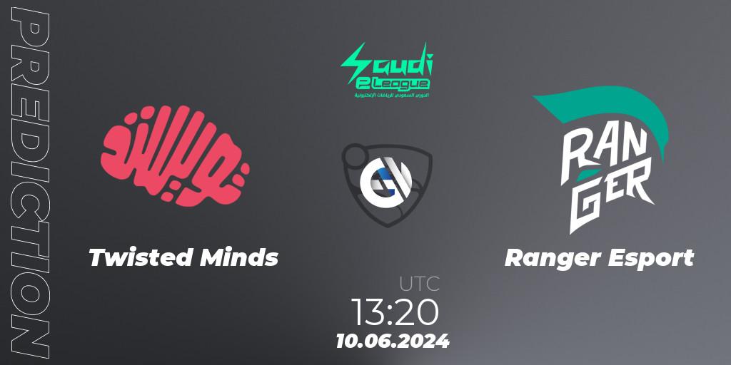 Twisted Minds - Ranger Esport: Maç tahminleri. 10.06.2024 at 13:20, Rocket League, Saudi eLeague 2024 - Major 2
