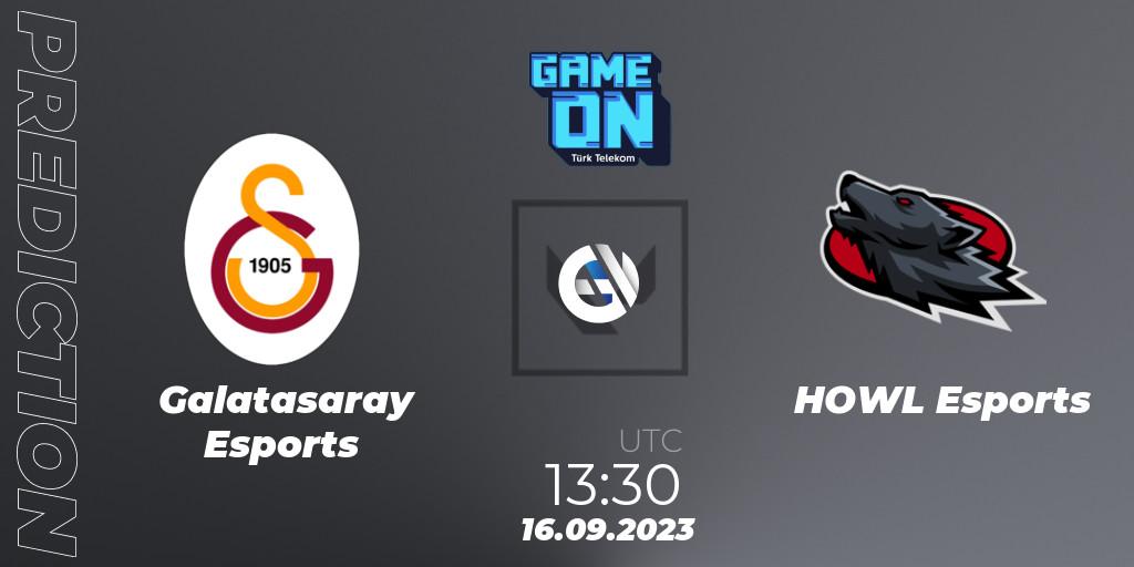Galatasaray Esports - HOWL Esports: Maç tahminleri. 16.09.2023 at 13:30, VALORANT, GAMEON VALORANT Tournament