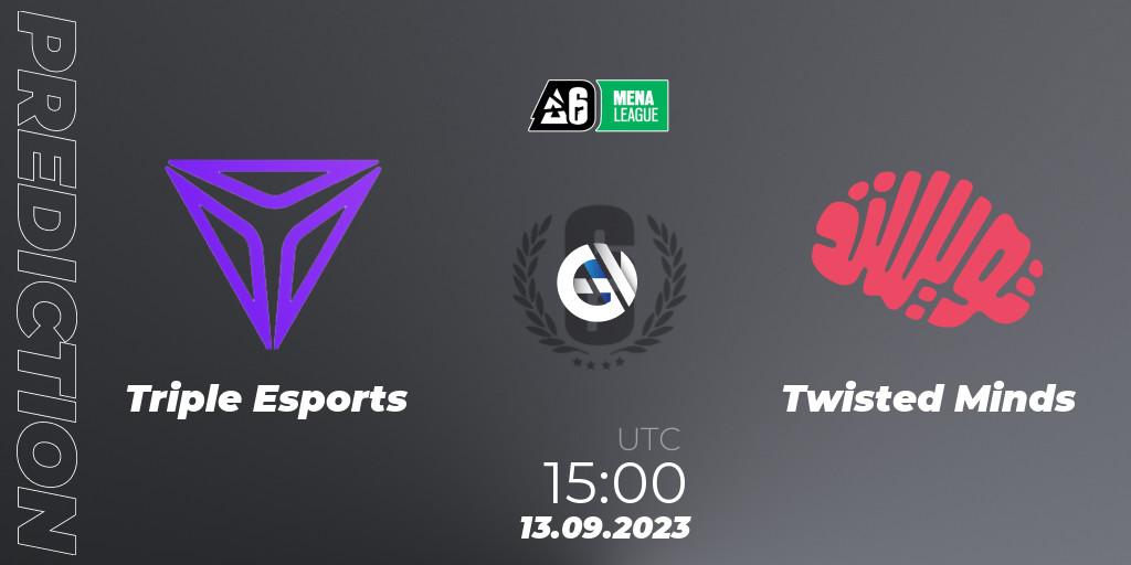 Triple Esports - Twisted Minds: Maç tahminleri. 13.09.2023 at 15:00, Rainbow Six, MENA League 2023 - Stage 2