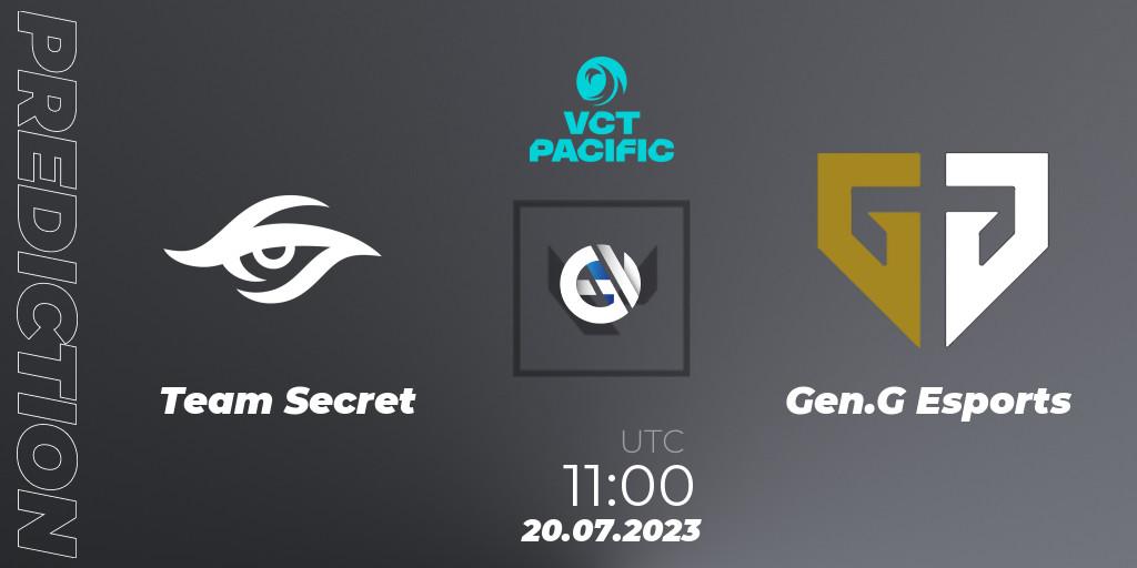 Team Secret - Gen.G Esports: Maç tahminleri. 20.07.23, VALORANT, VALORANT Champions Tour 2023: Pacific Last Chance Qualifier