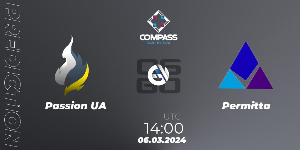 Passion UA - Permitta: Maç tahminleri. 06.03.2024 at 14:00, Counter-Strike (CS2), YaLLa Compass Spring 2024 Contenders