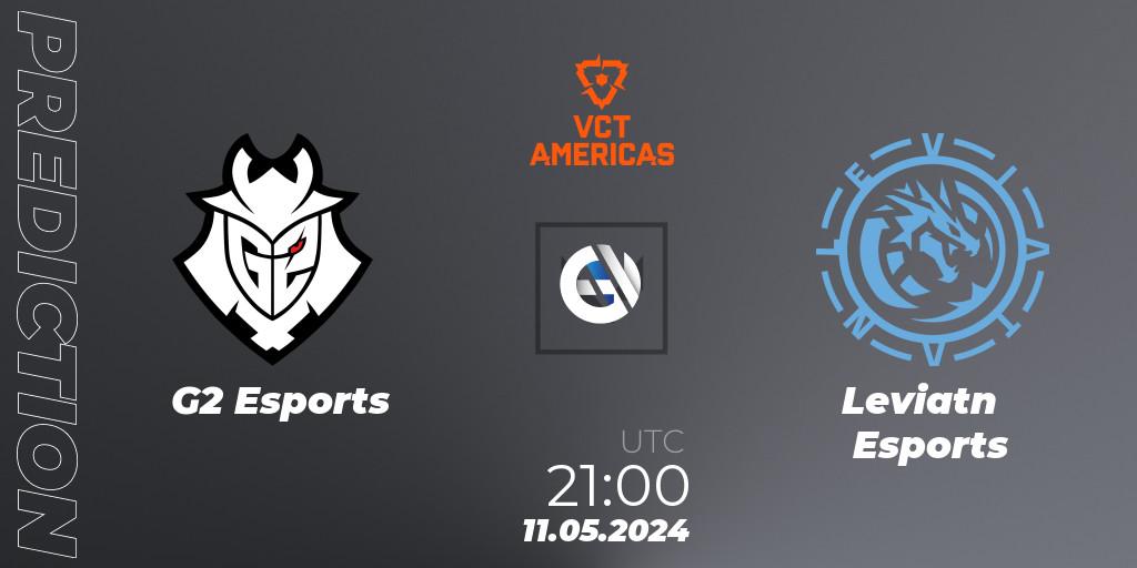 G2 Esports - Leviatán Esports: Maç tahminleri. 11.05.2024 at 21:00, VALORANT, VCT 2024: Americas League - Stage 1