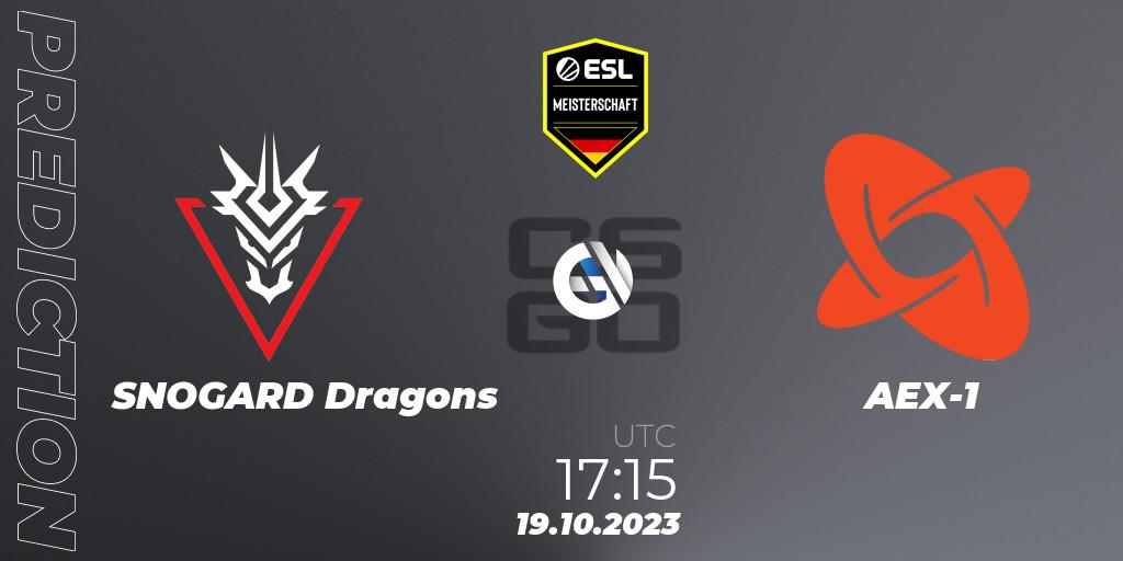 SNOGARD Dragons - AEX-1: Maç tahminleri. 19.10.2023 at 17:15, Counter-Strike (CS2), ESL Meisterschaft: Autumn 2023