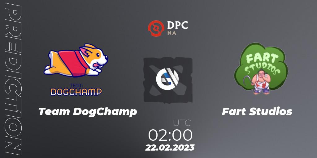Team DogChamp - Fart Studios: Maç tahminleri. 22.02.2023 at 01:55, Dota 2, DPC 2022/2023 Winter Tour 1: NA Division II (Lower)