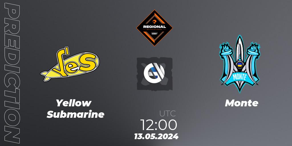 Yellow Submarine - Monte: Maç tahminleri. 13.05.2024 at 12:20, Dota 2, RES Regional Series: EU #2