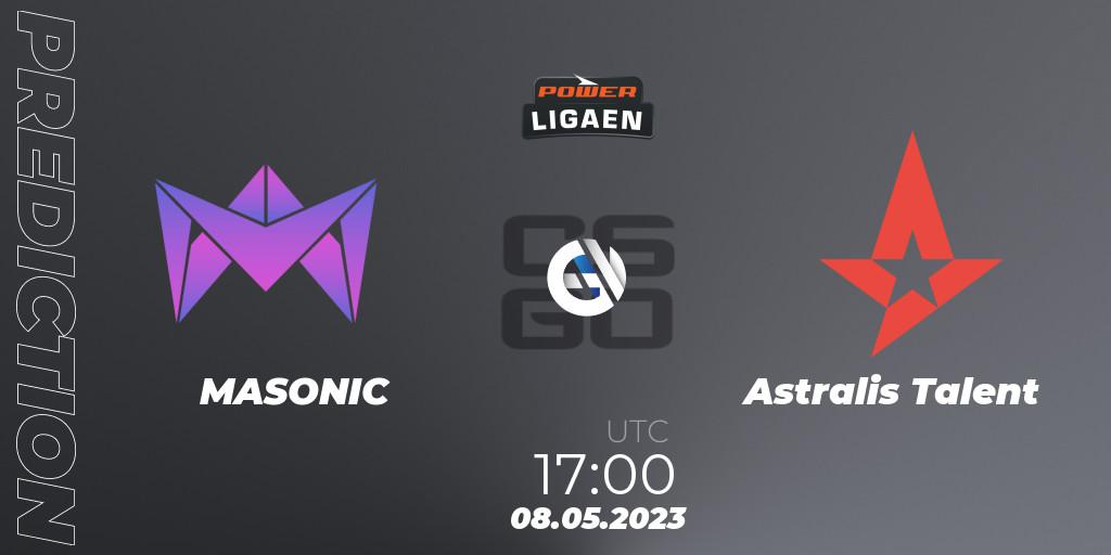 MASONIC - Astralis Talent: Maç tahminleri. 08.05.2023 at 17:00, Counter-Strike (CS2), Dust2.dk Ligaen Season 23