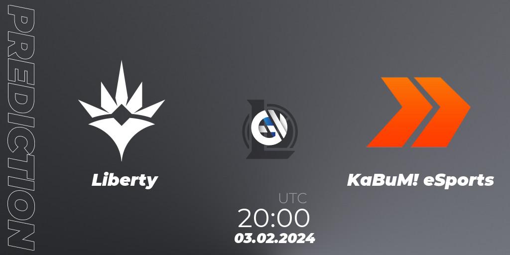 Liberty - KaBuM! eSports: Maç tahminleri. 03.02.2024 at 20:00, LoL, CBLOL Split 1 2024 - Group Stage