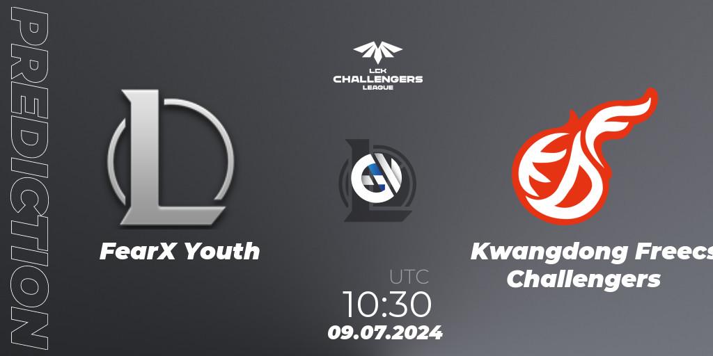 FearX Youth - Kwangdong Freecs Challengers: Maç tahminleri. 09.07.2024 at 10:30, LoL, LCK Challengers League 2024 Summer - Group Stage