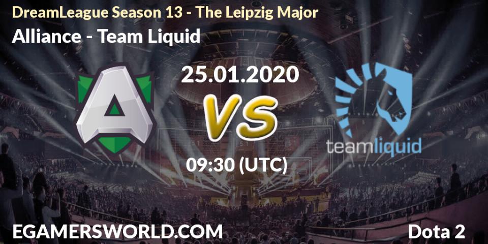 Alliance - Team Liquid: Maç tahminleri. 25.01.20, Dota 2, DreamLeague Season 13 - The Leipzig Major