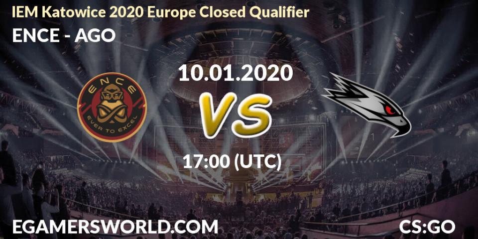 ENCE - AGO: Maç tahminleri. 10.01.20, CS2 (CS:GO), IEM Katowice 2020 Europe Closed Qualifier