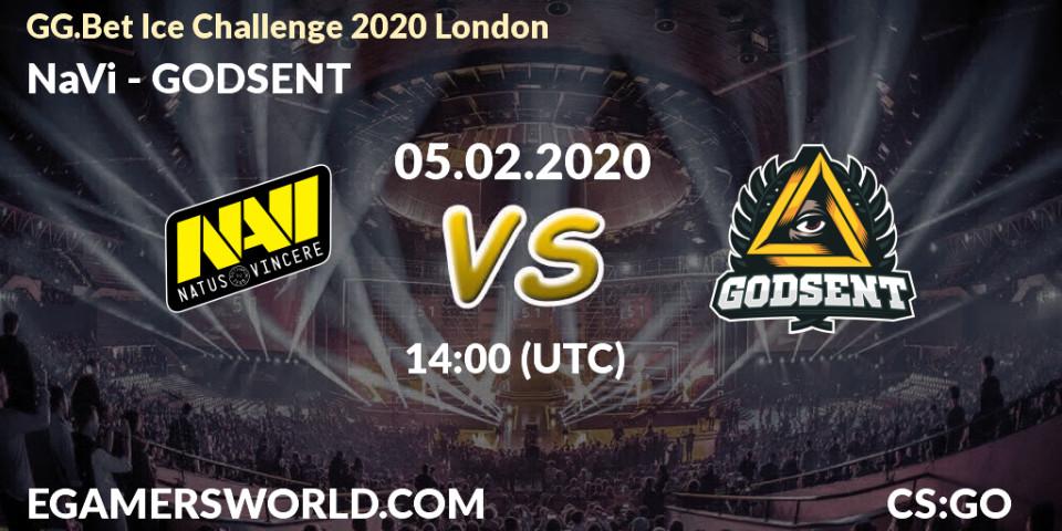 NaVi - GODSENT: Maç tahminleri. 05.02.20, CS2 (CS:GO), GG.Bet Ice Challenge 2020 London