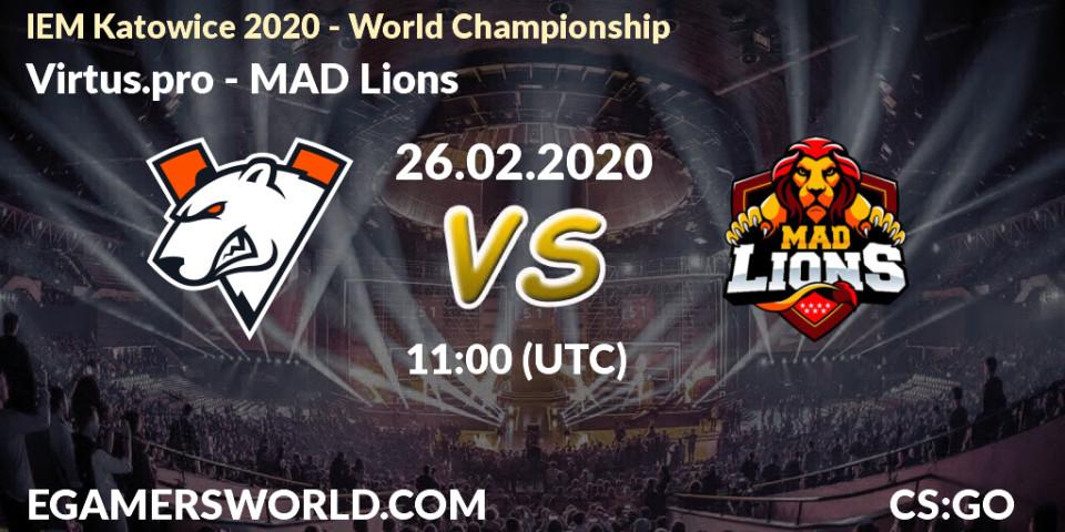 Virtus.pro - MAD Lions: Maç tahminleri. 26.02.20, CS2 (CS:GO), IEM Katowice 2020 