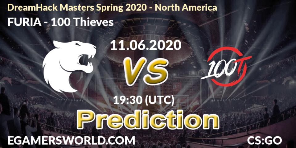 FURIA - 100 Thieves: Maç tahminleri. 11.06.20, CS2 (CS:GO), DreamHack Masters Spring 2020 - North America