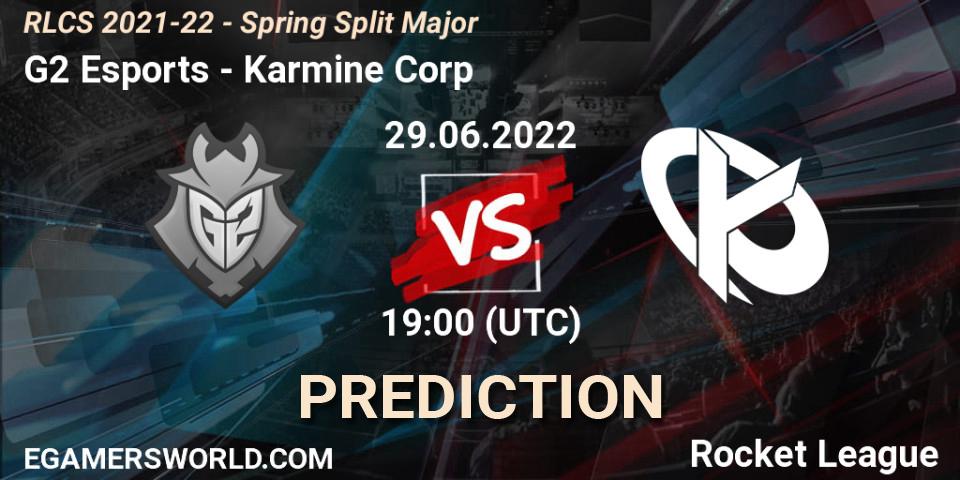 G2 Esports - Karmine Corp: Maç tahminleri. 29.06.22, Rocket League, RLCS 2021-22 - Spring Split Major