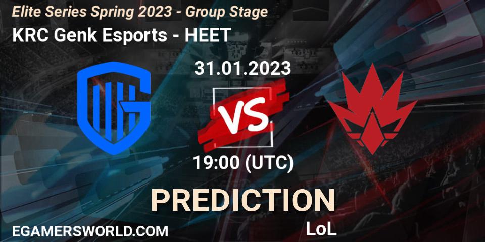 KRC Genk Esports - HEET: Maç tahminleri. 31.01.23, LoL, Elite Series Spring 2023 - Group Stage