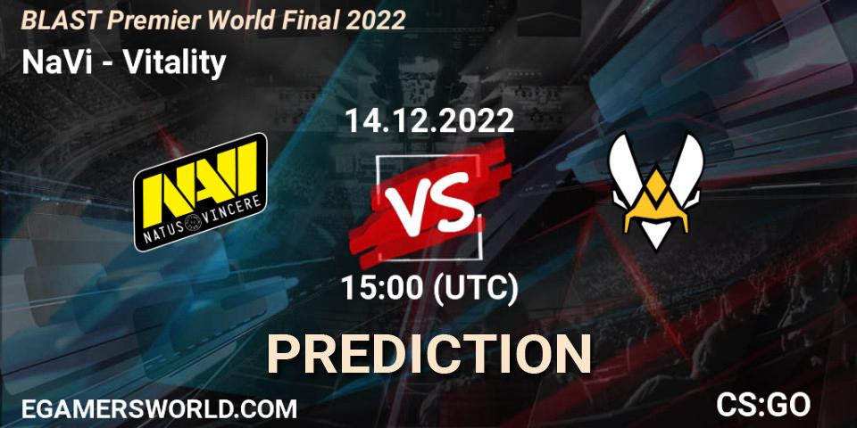 NaVi - Vitality: Maç tahminleri. 14.12.22, CS2 (CS:GO), BLAST Premier World Final 2022