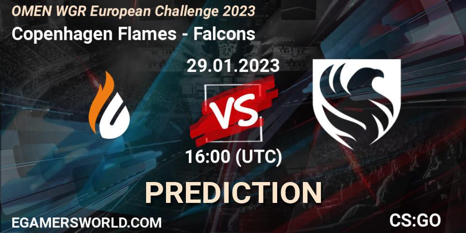 Copenhagen Flames - Falcons: Maç tahminleri. 29.01.23, CS2 (CS:GO), OMEN WGR European Challenge 2023