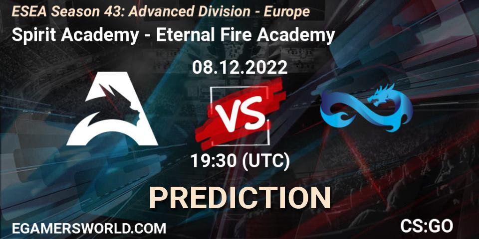 Spirit Academy - Eternal Fire Academy: Maç tahminleri. 08.12.22, CS2 (CS:GO), ESEA Season 43: Advanced Division - Europe