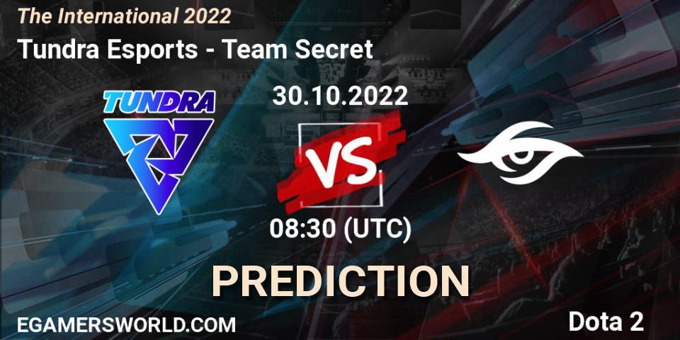 Tundra Esports - Team Secret: Maç tahminleri. 30.10.22, Dota 2, The International 2022