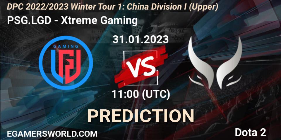 PSG.LGD - Xtreme Gaming: Maç tahminleri. 31.01.23, Dota 2, DPC 2022/2023 Winter Tour 1: CN Division I (Upper)