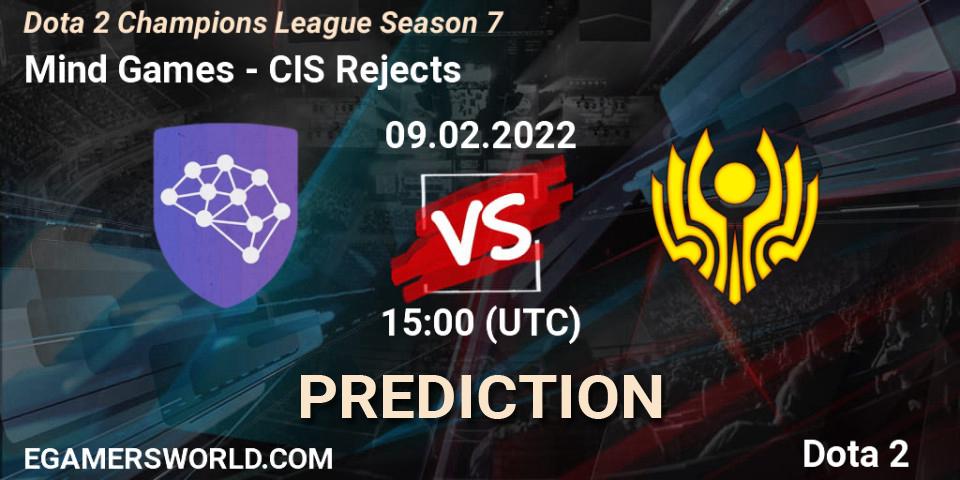 Mind Games - CIS Rejects: Maç tahminleri. 09.02.22, Dota 2, Dota 2 Champions League 2022 Season 7