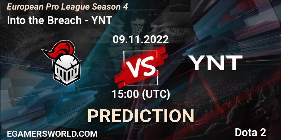 Into the Breach - YNT: Maç tahminleri. 09.11.22, Dota 2, European Pro League Season 4